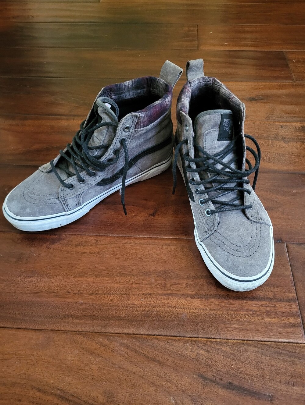 Vans Gray High-Top Suede Skate Sneakers